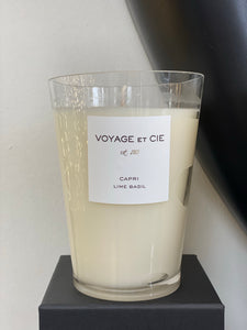 Voyage 6  Candle with French Cut Vase